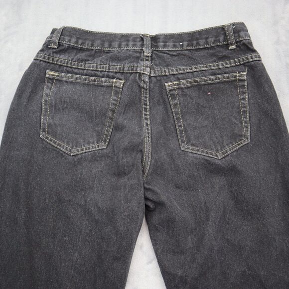 Cottage Street Pants Womens 8P Black Denim Flat Front Straight Leg Jeans - Picture 10 of 13